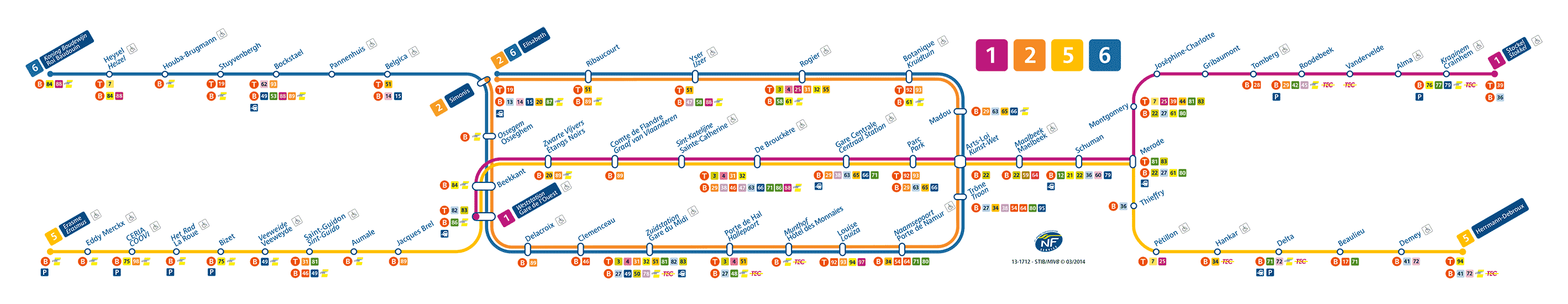 Ou MÃ©tro ligne 1 en direction de Stockel, jusqu'au terminus, puis ...